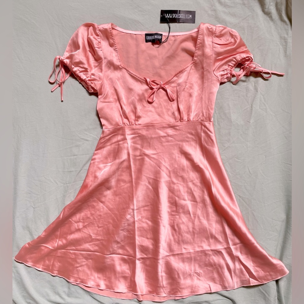 Dolls Kill Peach Spread The Love Babydoll Dress Size Small NWT